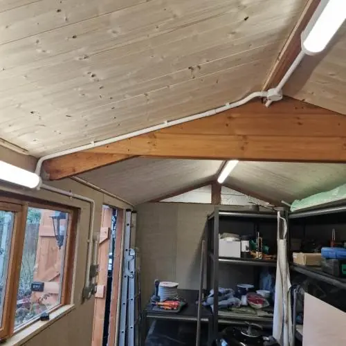 Bathroom extractor fan and lighting circuit installation